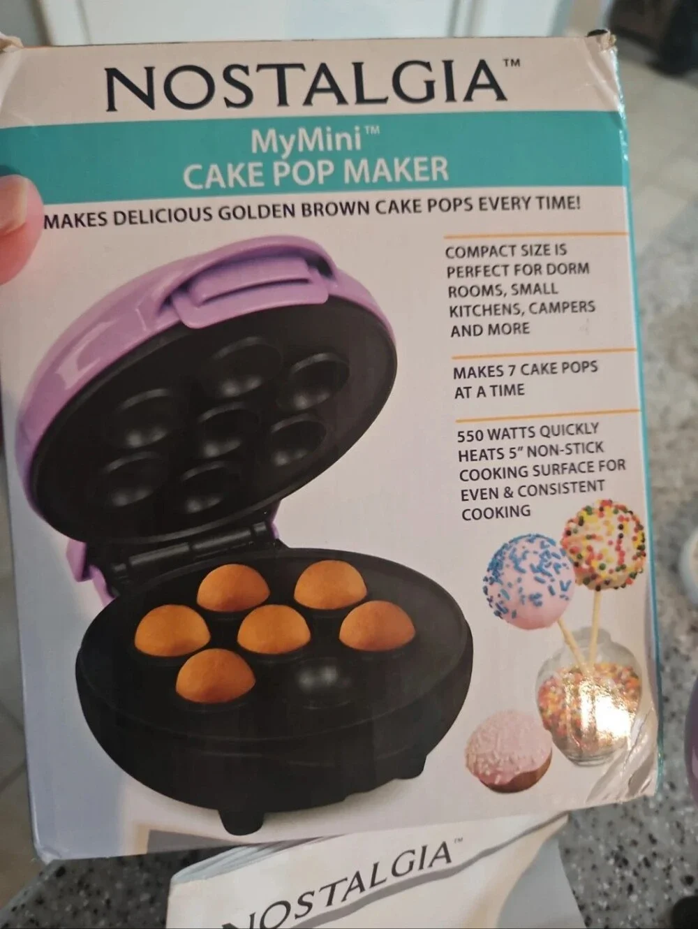 Nostalgia MyMini Cake Pop Maker – Complete with Original Box & Manual!EUC